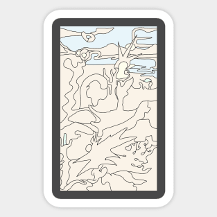 Deserted Desert  - Colored Sticker